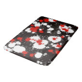 Tapis De Bain Peinture noire, blanche et rouge (Angle)