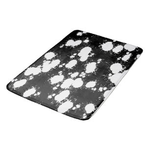 Tapis De Bain Peinture noire et blanche