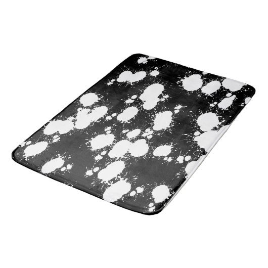Tapis De Bain Peinture noire et blanche (Angle)