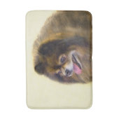 Tapis De Bain Peinture Poméranienne Noir et Tan Art Chien origin (Devant (Vertical))