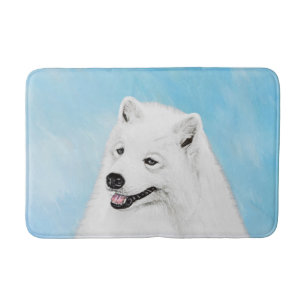 Tapis De Bain Peinture Samoyed - Cute Original Chien Art