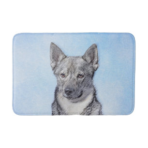 Tapis De Bain Peinture Suédoise Vallhund - Cute Original Chien A