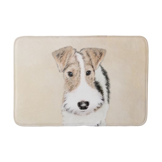 Tapis De Bain Peinture Terrier de Renard de fil - Cute Original  (Devant)