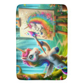 Tapis De Bain Peinture Unicorne (devant Vertical)