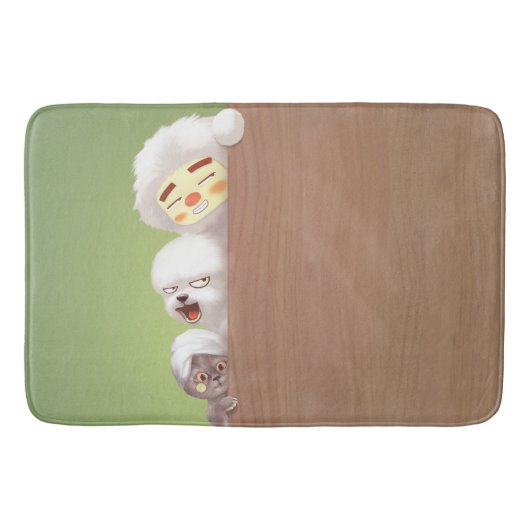 Tapis De Bain Pékin Animaux Trio (Devant)