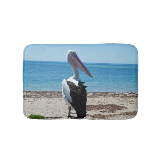 Tapis De Bain Pelican Perché Sur Un Rocher De Plage, (Devant)