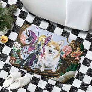 Tapis De Bain Pembroke Welsh Corgi Fairy Imaginaire