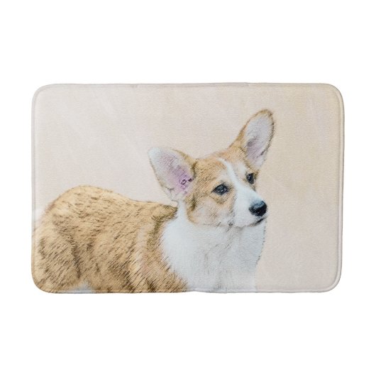 Tapis De Bain Pembroke Welsh Corgi Peinture - Chien d'art origin (Devant)