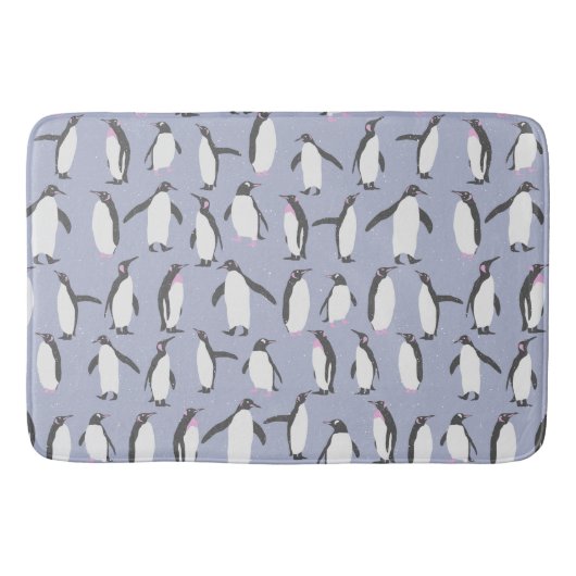 Tapis De Bain Penguins d'hiver sans faille motif + vos idées (Devant)
