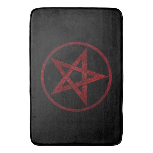 Tapis De Bain Pentagram Red Devil (devant Vertical)