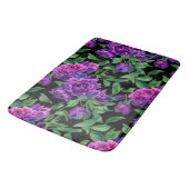 Tapis De Bain Peonées d'aquarelle romantique violet magenta rose (Angle)