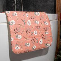 Pépites blanches Mat de bain en rouge