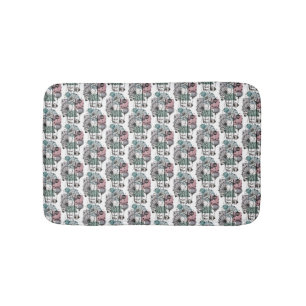 Tapis De Bain Pépites Doodé Dans L'Encre Et Aquarelle Bain Mat