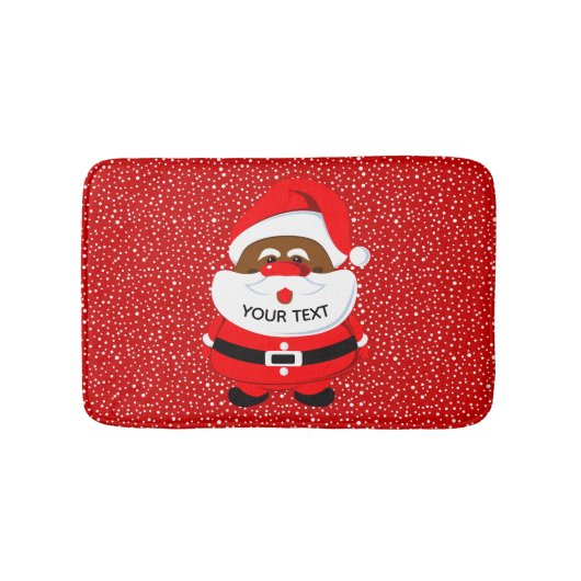 Tapis De Bain Père Noël afro-américain (Devant)