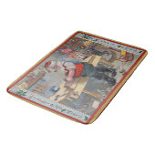 Tapis De Bain Père Noël dans son atelier, Joyeux Noël, (Angle)