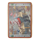 Tapis De Bain Père Noël dans son atelier, Joyeux Noël, (devant Vertical)