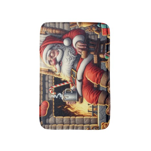 Tapis De Bain Père Noël dort Noël (Devant (Vertical))