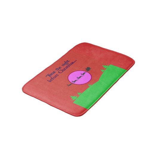 Tapis De Bain Père Noël Sleigh Et Son Rinder Fiable Volant (Angle)