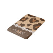 Tapis De Bain Perle et Empreinte de léopard (Angle)