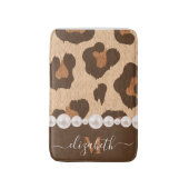 Tapis De Bain Perle et Empreinte de léopard (Devant (Vertical))