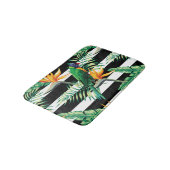 Tapis De Bain Perroquet Et Motif Exotique Floral (Angle)