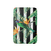 Tapis De Bain Perroquet Et Motif Exotique Floral (Devant (Vertical))
