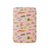Tapis De Bain Perroquet tropical, Motif Vintage Cactus. (Devant (Vertical))