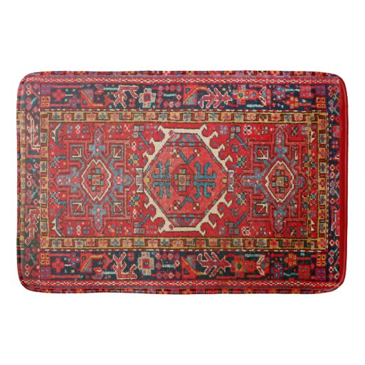 Tapis De Bain Persan oriental traditionnel rouge antique (Devant)