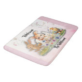 Tapis De Bain Personalized Easter Bunny Welcome Bath Mat (Angle)