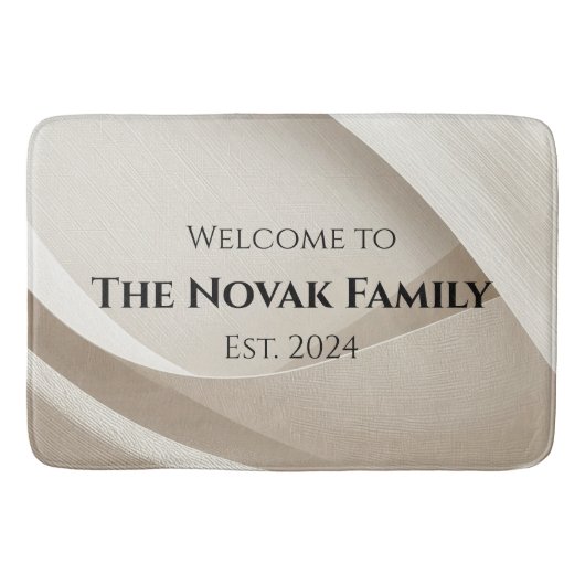 Tapis De Bain Personalized Family Name Doormat – Welcome (Devant)