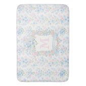 Tapis De Bain Personalized Floral Monogram Bath Mat (devant Vertical)