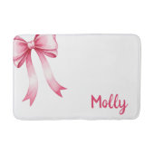Tapis De Bain  Personalized pet placemat with bow and name (Devant)