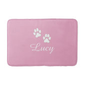 Tapis De Bain Personalized Pink Pet Feeding Mat with Name (Devant)