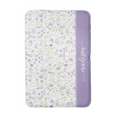 Tapis De Bain Personalized Purple Wildflower Monogram (Devant (Vertical))