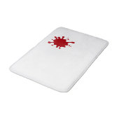 Tapis de bain personnalisable rouge tomate Splash (Angle)