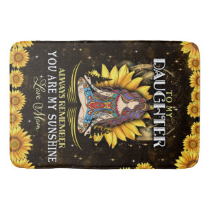Tapis De Bain Personnalisé À Ma Fille Amour De Maman Sunflowe