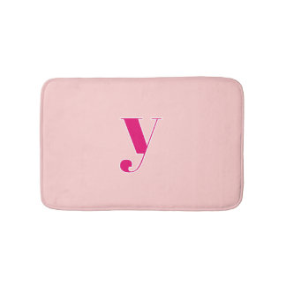 Tapis de bain personnalisé avec monogramme initial
