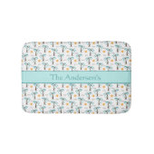 Tapis de bain personnalisé Palmier Tropical Teal S (Devant)