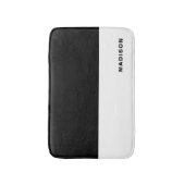 Tapis de bain personnalisé par bloc noir et blanc (Devant (Vertical))