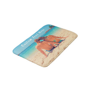 Tapis De Bain Personnalisé votre maillot de bain photo avec text