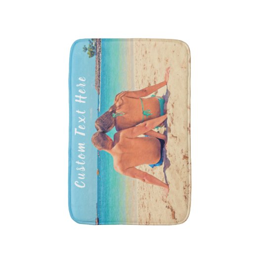 Tapis De Bain Personnalisé votre maillot de bain photo avec text (Devant (Vertical))
