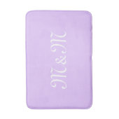 Tapis De Bain Personnaliser avec la lettre blanche initiale numé (Devant (Vertical))