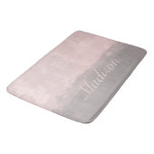 Tapis De Bain Personnaliser style art moderne gris rose clair (Angle)