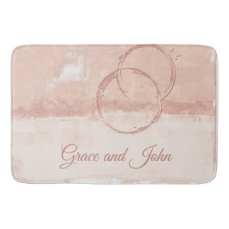 Tapis De Bain Personnaliser Style Art Moderne Peach Rose doux