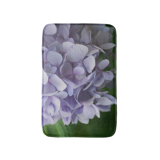 Tapis De Bain Pétales à fleurs Blue Hydrangea (Devant (Vertical))