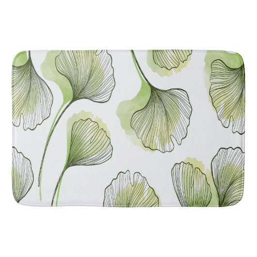 Tapis De Bain Pétales verts (Devant)