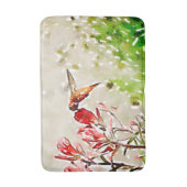 Tapis De Bain Petit bronze, or, colibri rouge (Devant (Vertical))