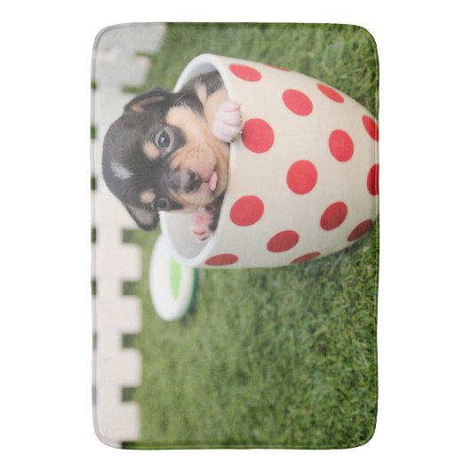 Tapis De Bain Petit chiot (devant Vertical)