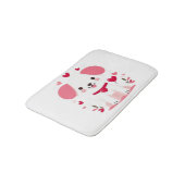 Tapis De Bain Petit chiot de la Saint-Valentin (Angle)