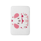 Tapis De Bain Petit chiot de la Saint-Valentin (Devant (Vertical))